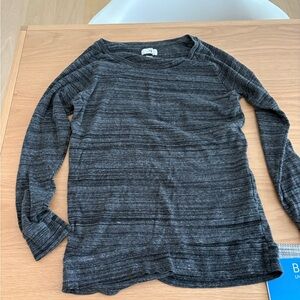 TNA Charcoal Ribbed Knit Top